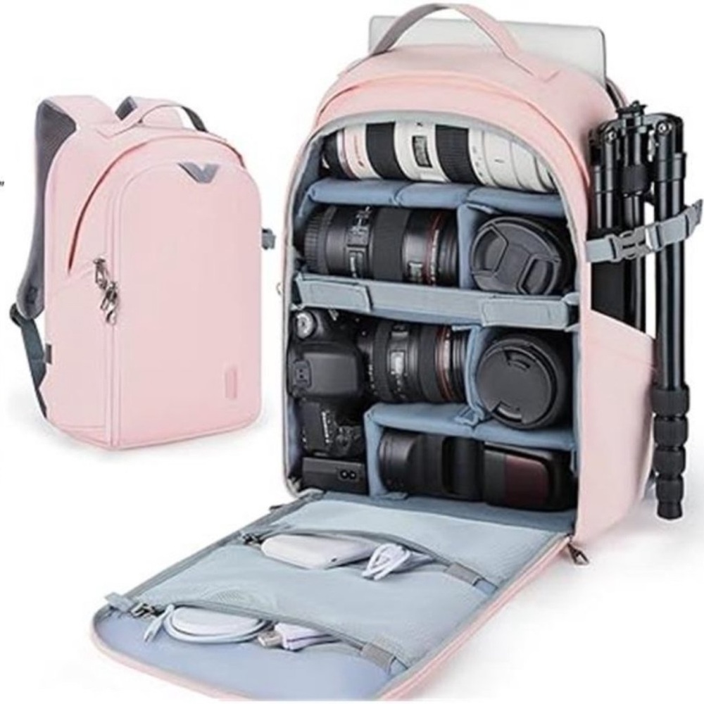 Camera Backpack, DSLR SLR Camera Bag Backpack Fits 15.6 Inch Laptop,Anti-Theft - Picture 7 of 8